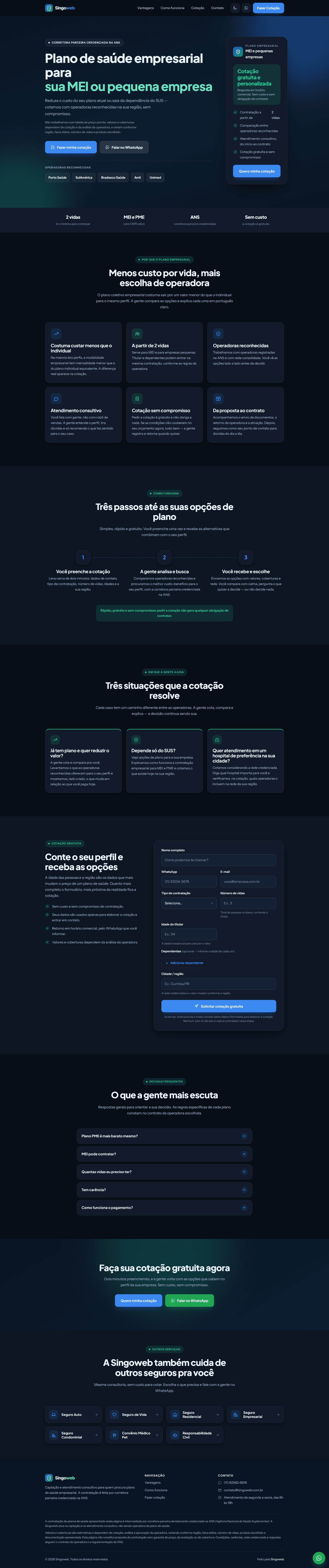Prévia do site Galloro · Planos de saúde